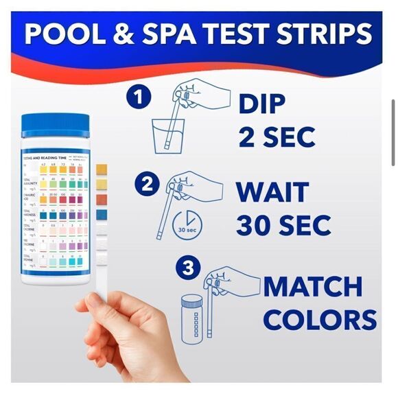 NIB New! Pool and Spa Test Strips 7 in 1 Quick Super Accurate 100 count - Picture 4 of 12